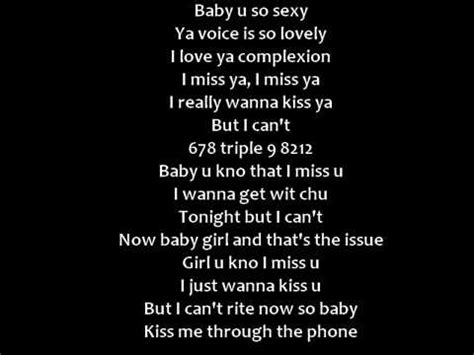 Kiss me thru the phone lyrics - Dec 1, 2023 ... Soulja Boy - Kiss Me Thru The Phone (Lyrics) ft. Sammie | 30 Mins. Trendy Music Soulja Boy - Kiss Me Thru The Phone (Lyrics) ft.